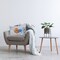 Burger on Plate Decorative Printed Throw Pillow Design by Wild Apple, 14 x 7 x 20
